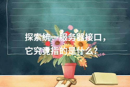 探索统一服务器接口,它究竟指的是什么?