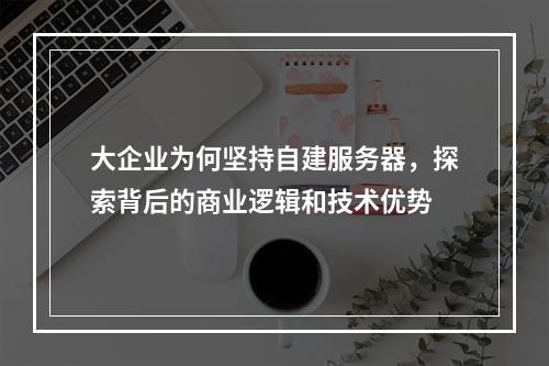 大企业为何坚持自建服务器,探索背后的商业逻辑和技术优势