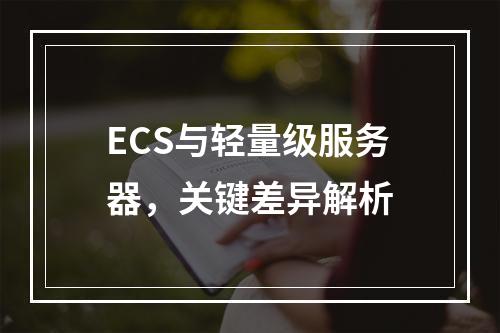 ECS与轻量级服务器,关键差异解析