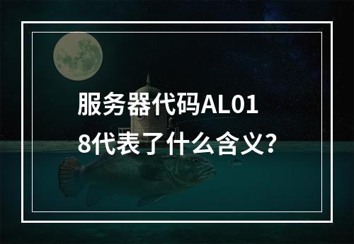 服务器代码AL018代表了什么含义?