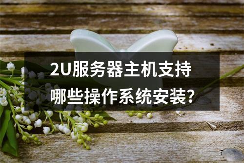 2U服务器主机支持哪些操作系统安装?