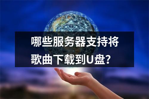 哪些服务器支持将歌曲下载到U盘?