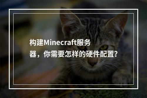 构建Minecraft服务器,你需要怎样的硬件配置?
