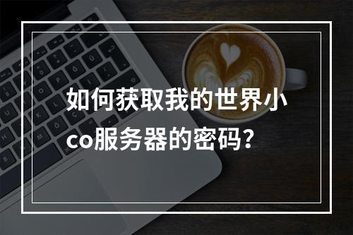 如何获取我的世界小co服务器的密码?