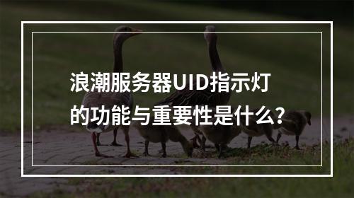 浪潮服务器UID指示灯的功能与重要性是什么?