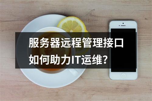 服务器远程管理接口如何助力IT运维?