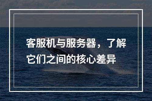 客服机与服务器,了解它们之间的核心差异