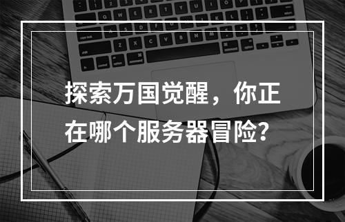 探索万国觉醒,你正在哪个服务器冒险?