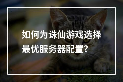 如何为诛仙游戏选择最优服务器配置?