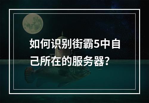 如何识别街霸5中自己所在的服务器?