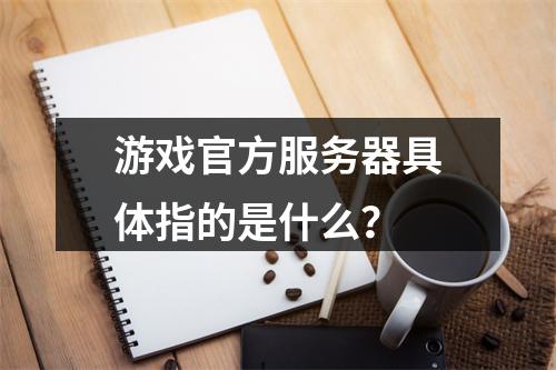 游戏官方服务器具体指的是什么?