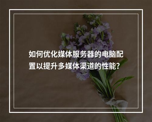 如何优化媒体服务器的电脑配置以提升多媒体渠道的性能?
