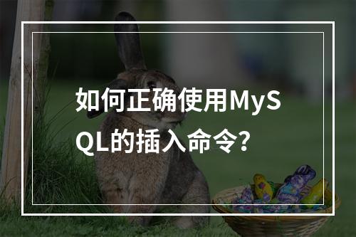 如何正确使用MySQL的插入命令?
