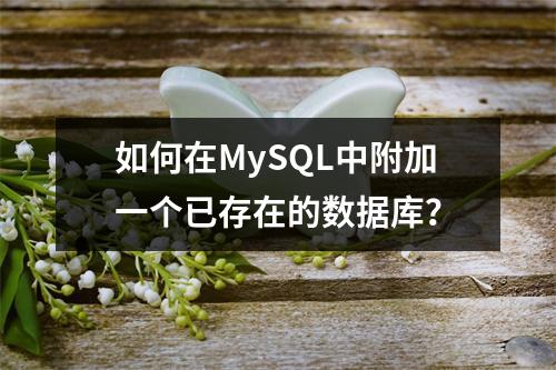 如何在MySQL中附加一个已存在的数据库?