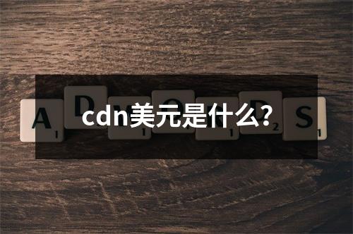 cdn美元是什么?