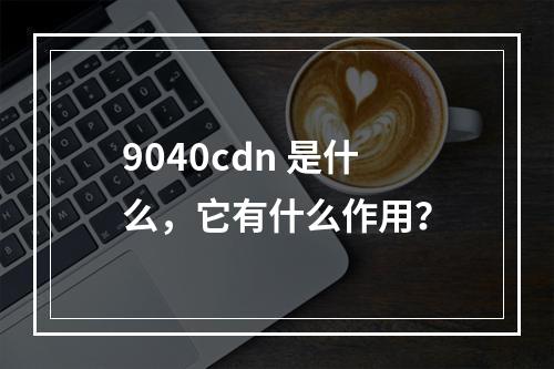 9040cdn 是什么,它有什么作用?