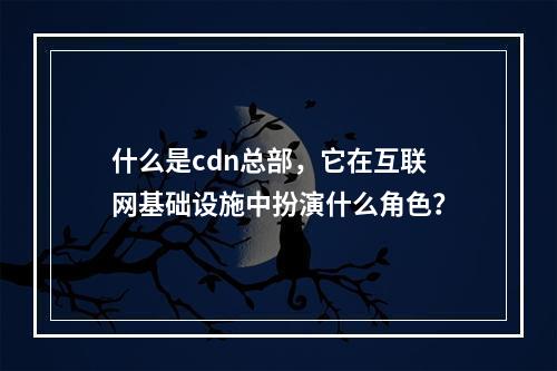 什么是cdn总部,它在互联网基础设施中扮演什么角色?