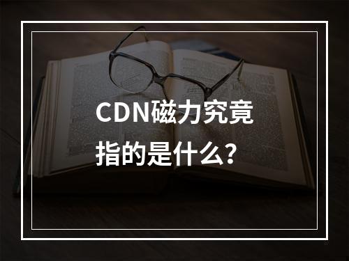 CDN磁力究竟指的是什么?