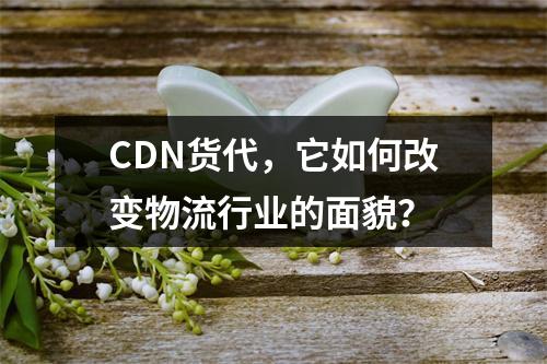 CDN货代,它如何改变物流行业的面貌?