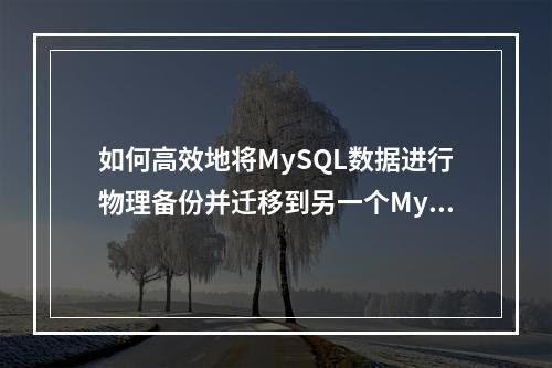 如何高效地将MySQL数据进行物理备份并迁移到另一个MySQL实例?