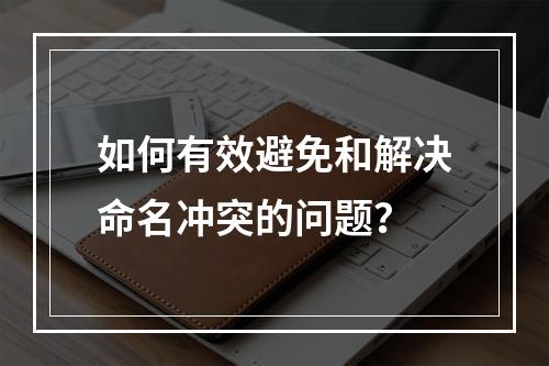 如何有效避免和解决命名冲突的问题?