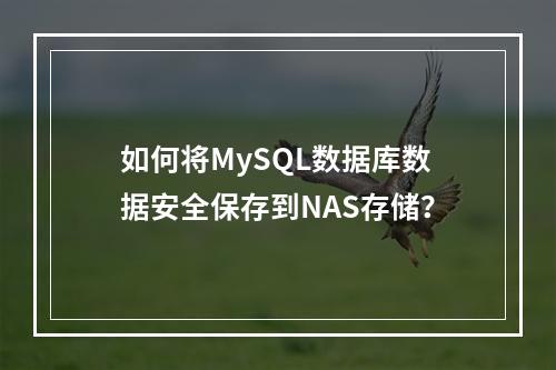 如何将MySQL数据库数据安全保存到NAS存储?