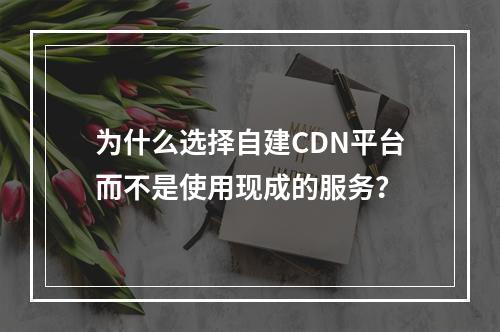 为什么选择自建CDN平台而不是使用现成的服务?