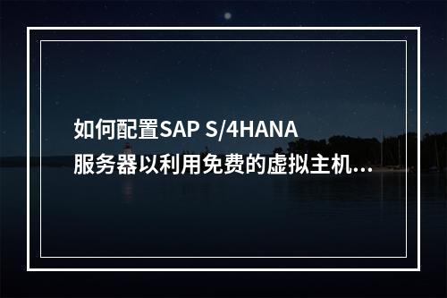 如何配置SAP S/4HANA服务器以利用免费的虚拟主机?