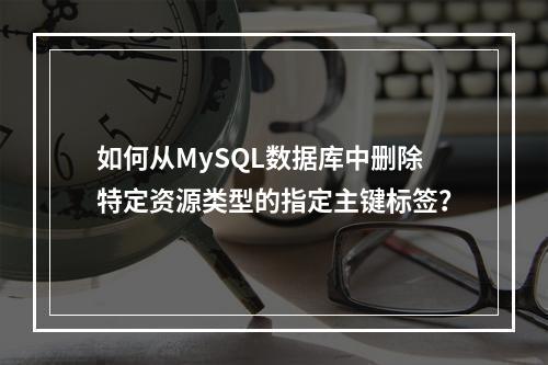 如何从MySQL数据库中删除特定资源类型的指定主键标签?