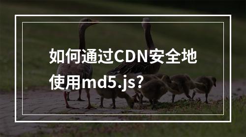如何通过CDN安全地使用md5.js?