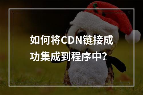 如何将CDN链接成功集成到程序中?