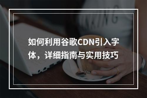 如何利用谷歌CDN引入字体,详细指南与实用技巧