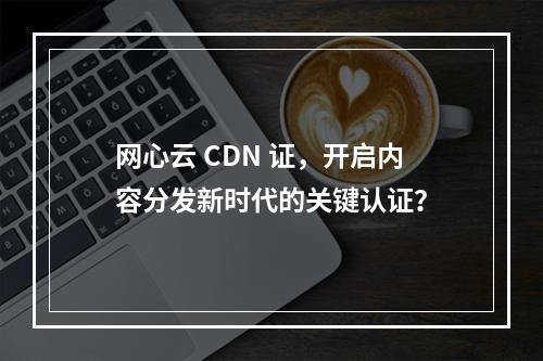 网心云 CDN 证,开启内容分发新时代的关键认证?