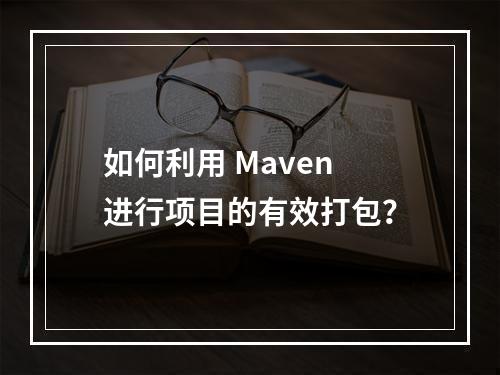 如何利用 Maven 进行项目的有效打包?