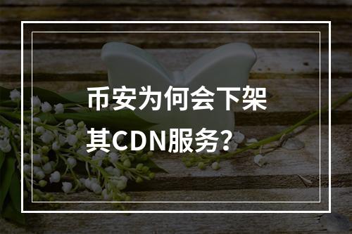 币安为何会下架其CDN服务?