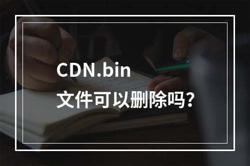 CDN.bin 文件可以删除吗?
