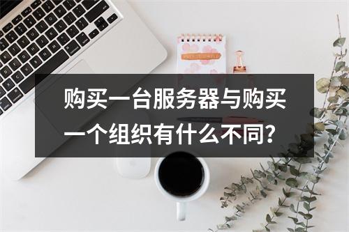 购买一台服务器与购买一个组织有什么不同?