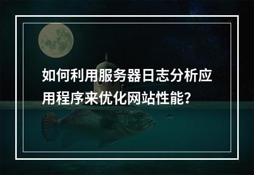 如何利用服务器日志分析应用程序来优化网站性能?