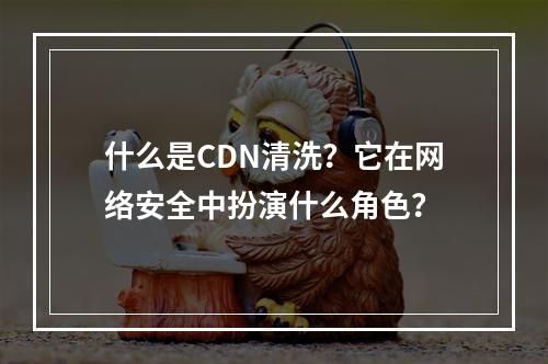 什么是CDN清洗?它在网络安全中扮演什么角色?