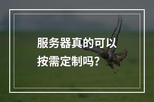 服务器真的可以按需定制吗?