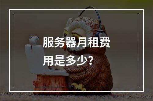 服务器月租费用是多少?