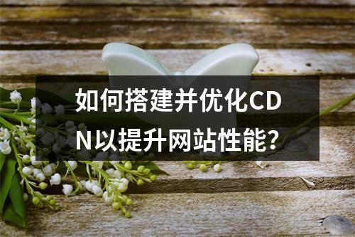如何搭建并优化CDN以提升网站性能?