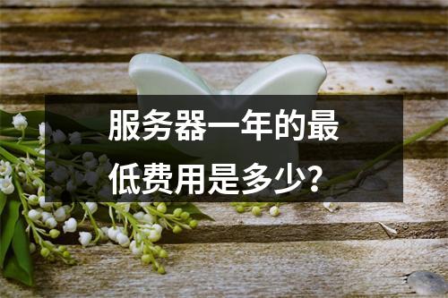 服务器一年的最低费用是多少?