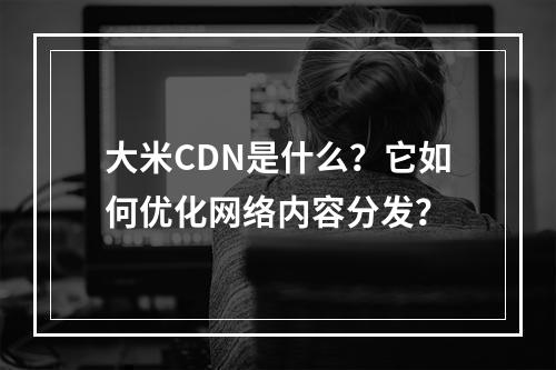 大米CDN是什么?它如何优化网络内容分发?