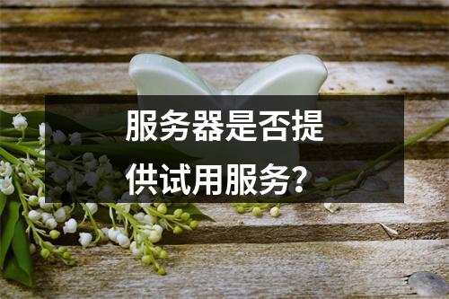 服务器是否提供试用服务?