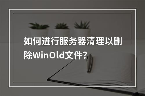 如何进行服务器清理以删除WinOld文件?