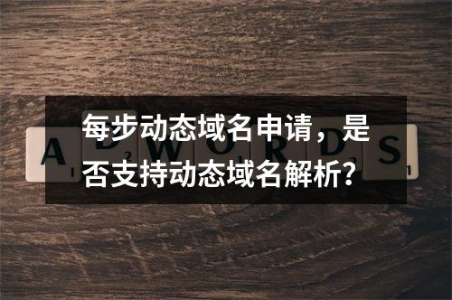 每步动态域名申请,是否支持动态域名解析?