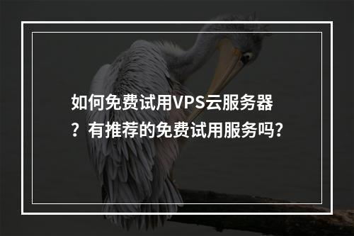 如何免费试用VPS云服务器?有推荐的免费试用服务吗?