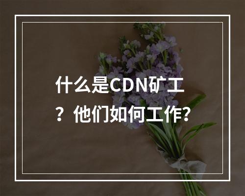 什么是CDN矿工?他们如何工作?