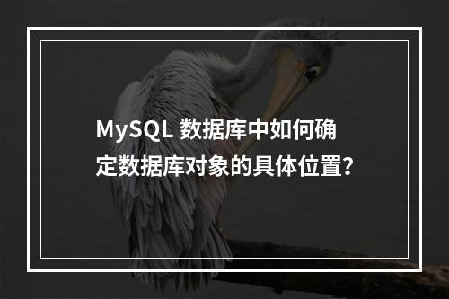 MySQL 数据库中如何确定数据库对象的具体位置?
